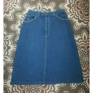Cheryl Tiegs -Rare- Vintage 80s-Denim Skirt- Girls Size 14 with 28-inch waist